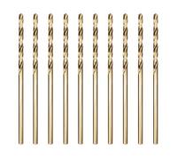 luwiscook HSS 5% Cobalt Jobber Drill Bit Set, 10pcs 2.5mm M35 Twist Drill Bits, 118° for Stainless Steel, Hard Metals, Cast Iron, Aluminium and Copper, Stored in A Plastic Box