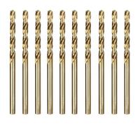 luwiscook HSS 5% Cobalt Jobber Drill Bit Set, 10pcs 3.2mm M35 Twist Drill Bits, 135° for Stainless Steel, Hard Metals, Cast Iron, Aluminium and Copper, Stored in A Plastic Box