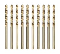 luwiscook HSS 5% Cobalt Jobber Drill Bit Set, 10pcs 3mm M35 Twist Drill Bits, 135° for Stainless Steel, Hard Metals, Cast Iron, Aluminium and Copper, Stored in A Plastic Box