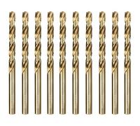 luwiscook HSS 5% Cobalt Jobber Drill Bit Set,10pcs 6mm M35 Twist Drill Bits, 135° for Stainless Steel, Hard Metals, Cast Iron, Aluminium and Copper, Stored in A Plastic Box