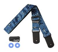 LUWOO Ukulele Strap Belt, Adjustable Shoulder Strap for Folk, Electric Guitar Bass, Starry Pattern Uke Strap for Mandolin, Banjo, Concert (Green)