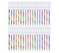 Luwqceu 36 Pcs Rainbow Gel Pens: 12 Glitter, 12 Pastel, 12 Neon - Fine Point, Quick Drying, Rainbow Colors - Adult Coloring Book, Drawing, Sketching, Writing