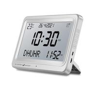 Luwqceu Azan Clock - Islamic Prayer Sounds - White Digital Wall Clock - 235 x 158 mm
