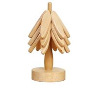 Luwqceu Kitchen and Dining Wooden Trivets Set for Hot Dishes, 3 Coasters and 1 Stand for Dinnerware Decoration