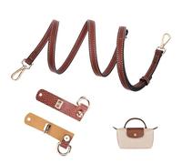 luwrevc Leather Strap for Longchamp Mini Bag, No-Punch Adjustable Leather Purse Shoulder Strap Kit for Long Champ Bag Women, Crossbody Strap Replacement for Handbags, 1.2cm Style 2, Mini Bag Strap and