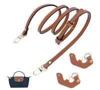 luwrevc Leather Strap for Longchamp Mini Bag, Purse Shoulder Strap Kit for Long Champ Women, Crossbody Strap for Handbags, 1.2cm Style 1, S