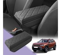 LUWU Car Armrest Pad for Dacia Duster 3 2024 2025 2026 (Models with Armrests) Centre Console Armrest Cover Leather Auto Protection Cover Dacia Duster 3 Accessories (Thick)