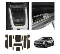 LUWU Car Non-Slip Rubber Mats Compatible with Jeep Avenger 2023 2024 2025 Centre Console Non-Slip Mats Anti-Dust Cup Holder Rubber Mat Avenger EV Hybrid Interior Accessories (Yellow)