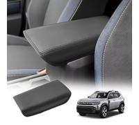 LUWU Compatible with Dacia Duster 3 2024 2025 2026 (Models with Armrests) Centre Console Armrests Leather Car Protection Cover Interior Accessories Dacia Duster 3 Accessories (Thin)