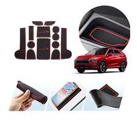 LUWU Compatible with Mitsubishi Eclipse Cross phev 2018-2022 UK Car Mats Centre Console Armrest,Non-Slip Mats for Rubber Mats,Cup Holder,Door Seam,Car Accessories Interior Pcs (Red)
