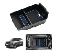 LUWU Compatible with Renault Austral/Espace VI/Rafale 2023 2024 2025 Centre Console Storage Box Glove Box Organiser Tray with Non-Slip Mat Austral E-Tech Hybrid Accessories (Blue)