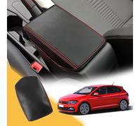 LUWU Compatible with Seat Ibiza 6F FR KJ 2018+ / Seat Arona KJ7 FR 2017-2021 2022 UK Car Armrest Cover,Armrest Box Cover Center Console,Arm Rest Cover Pad Leather Cover Auto Accessories (Red)