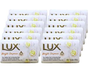 Lux Bar Soap Bright Impress Camellia & Citrus Oil 80gm x 12