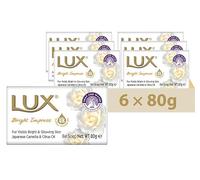 LUX Bright Impress Beauty Soap Bar - Indulgent Skincare for Face, Hands & Body - Enriched for Smooth, Radiant Skin - Gentle Daily Bath & Shower Soap w/Fresh Fragrance - Men & Women - 80g x 6