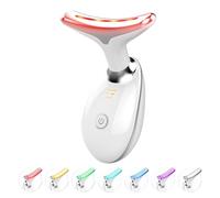 Lux Cove 7-in-1 LED Facial Sculptor, New LED Facial Massager, 7-Color Anti-Wrinkle Facial and Neck Massager, Three Modes, 45°c Heated EMS Massage for Skin Firming, Face Lifting and Neck Lifting