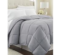 LUX Décor King Size Bed Comforter - Down Alternative Box Stitched Fluffy Comforter - Duvet Insert 102" x 90" (King, Grey)