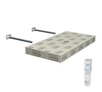 LUX ELEMENTS Waschtisch für Aufsatzwaschbecken Ready to Tile, Lavado Float G, 117 x 58.5 x 10 cm LLAVE5001, Gray, 117 x 58,5 x 10 cm