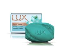 Lux Fresh Glow Water Lily Scent Soap 128g (4 x 128g) - Beauty Bar with Vitamin C & Mint | Refreshing Floral Fragrance | Gentle Cleansing Soap | Pack of 4