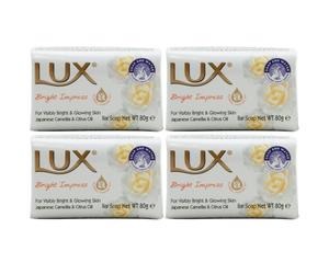 Lux Hand Soap Bar Bright Impress 4 x 80g Japanese Camellia & Lemon Oil
