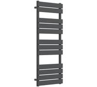 Lux Heat Anthracite Grey Flat Designer Towel Radiator 1200mm (H) x 500mm (W)