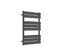 Lux Heat Anthracite Grey Flat Designer Towel Radiator 800mm (H) X 600mm (W)