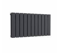 Lux Heat Anthracite Grey Flat Horizontal Double Panel Designer Radiator 400mm (H) x 770mm (W)