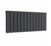 Lux Heat Anthracite Grey Flat Horizontal Double Panel Designer Radiator 400mm (H) x 910mm (W)
