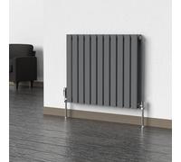 Lux Heat Anthracite Grey Flat Horizontal Double Panel Designer Radiator 600mm (H) X 770mm (W)