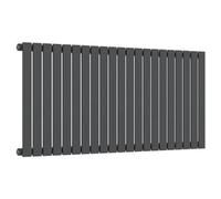 Lux Heat Anthracite Grey Flat Horizontal Single Panel Designer Radiator 600mm (H) X 1470mm (W)