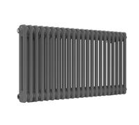 Lux Heat Anthracite Grey Horizontal 2 Column Traditional Radiator 500mm (H) X 1010mm (W)