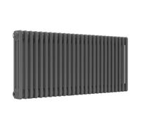 Lux Heat Anthracite Grey Horizontal 3 Column Traditional Radiator 500mm (H) x 1190mm (W)