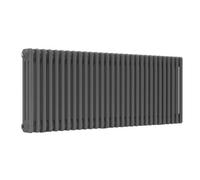 Lux Heat Anthracite Grey Horizontal 3 Column Traditional Radiator 500mm (H) X 1370mm (W)