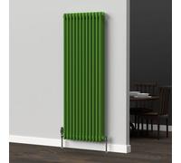 Lux Heat Apple Green Vertical 3 Column Traditional Radiator 1500mm (H) X 560mm (W)