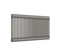 Lux Heat Bare Metal Lacquer Horizontal 2 Column Traditional Radiator 600mm (H) X 1370mm (W)