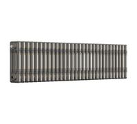 Lux Heat Bare Metal Lacquer Horizontal 3 Column Traditional Radiator 300mm (H) X 1370mm (W)