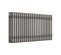 Lux Heat Bare Metal Lacquer Horizontal 3 Column Traditional Radiator 500mm (H) x 1010mm (W)