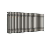 Lux Heat Bare Metal Lacquer Horizontal 3 Column Traditional Radiator 500mm (H) X 1190mm (W)