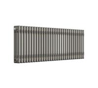 Lux Heat Bare Metal Lacquer Horizontal 3 Column Traditional Radiator 500mm (H) X 1370mm (W)