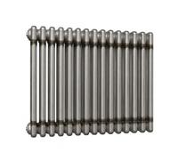 Lux Heat Bare Metal Lacquer Horizontal 4 Column Traditional Radiator 600mm (H) x 785mm (W)
