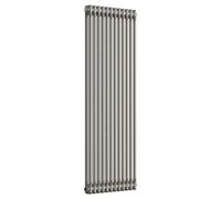 Lux Heat Bare Metal Lacquer Vertical 2 Column Traditional Radiator 1500mm (H) X 560mm (W)