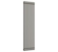 Lux Heat Bare Metal Lacquer Vertical 2 Column Traditional Radiator 1800mm (H) X 560mm (W)