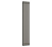 Lux Heat Bare Metal Lacquer Vertical 3 Column Traditional Radiator 1800mm (H) X 380mm (W)