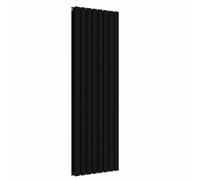 Lux Heat Black Flat Vertical Double Panel Designer Radiator 1600mm (H) x 560mm (W)