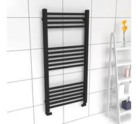 Lux Heat Black Ladder Towel Radiator 1000mm (H) x 500mm (W)