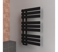 Lux Heat Black Open-Flat Designer Towel Radiator 800mm (H) x 500mm (W)