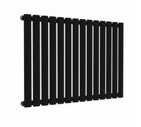 Lux Heat Black Oval Horizontal Single Panel Designer Radiator 600mm (H) x 780mm (W)