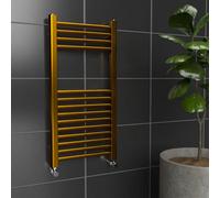 Lux Heat Coloured Towel Radiator Polished Brass 800 mm X 400 mm - Central Heating.