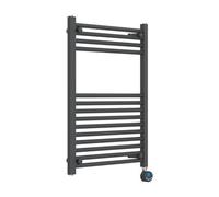Lux Heat Electric Anthracite Grey Ladder Towel Radiator 800mm (H) X 600mm (W)