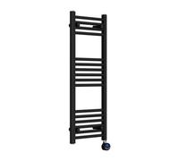Lux Heat Electric Black Ladder Towel Radiator 1000mm (H) X 400mm (W)