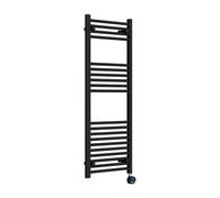 Lux Heat Electric Black Ladder Towel Radiator 1200mm (H) x 500mm (W)